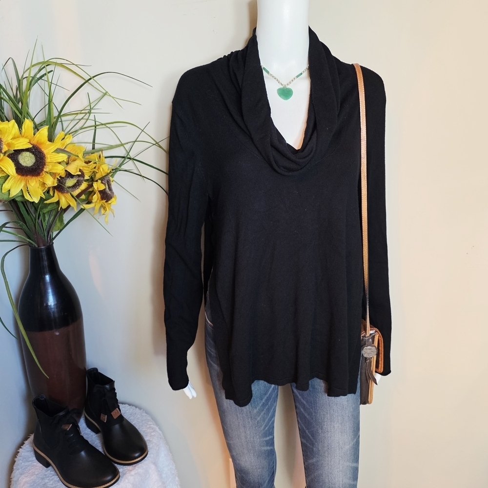 Grace Elements Black Cowl Neck Sweater